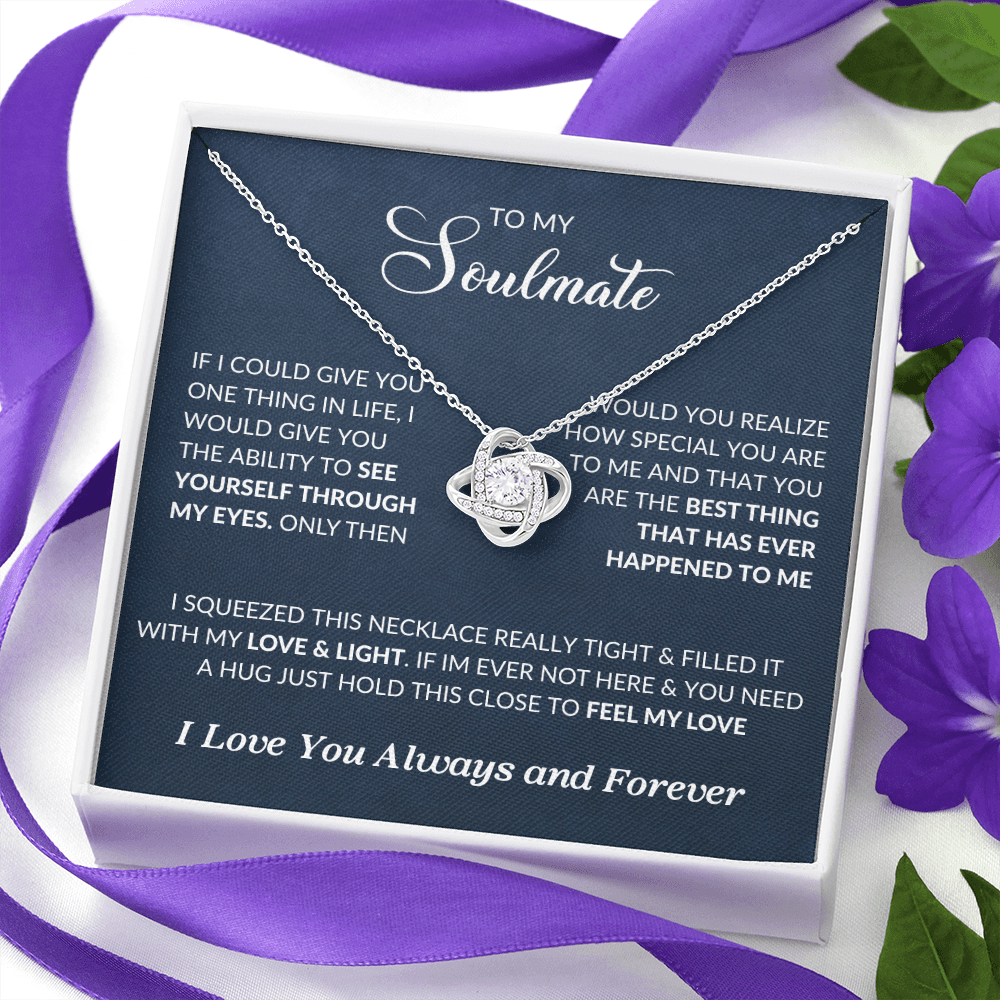 To My Soulmate | Love Knot Necklace