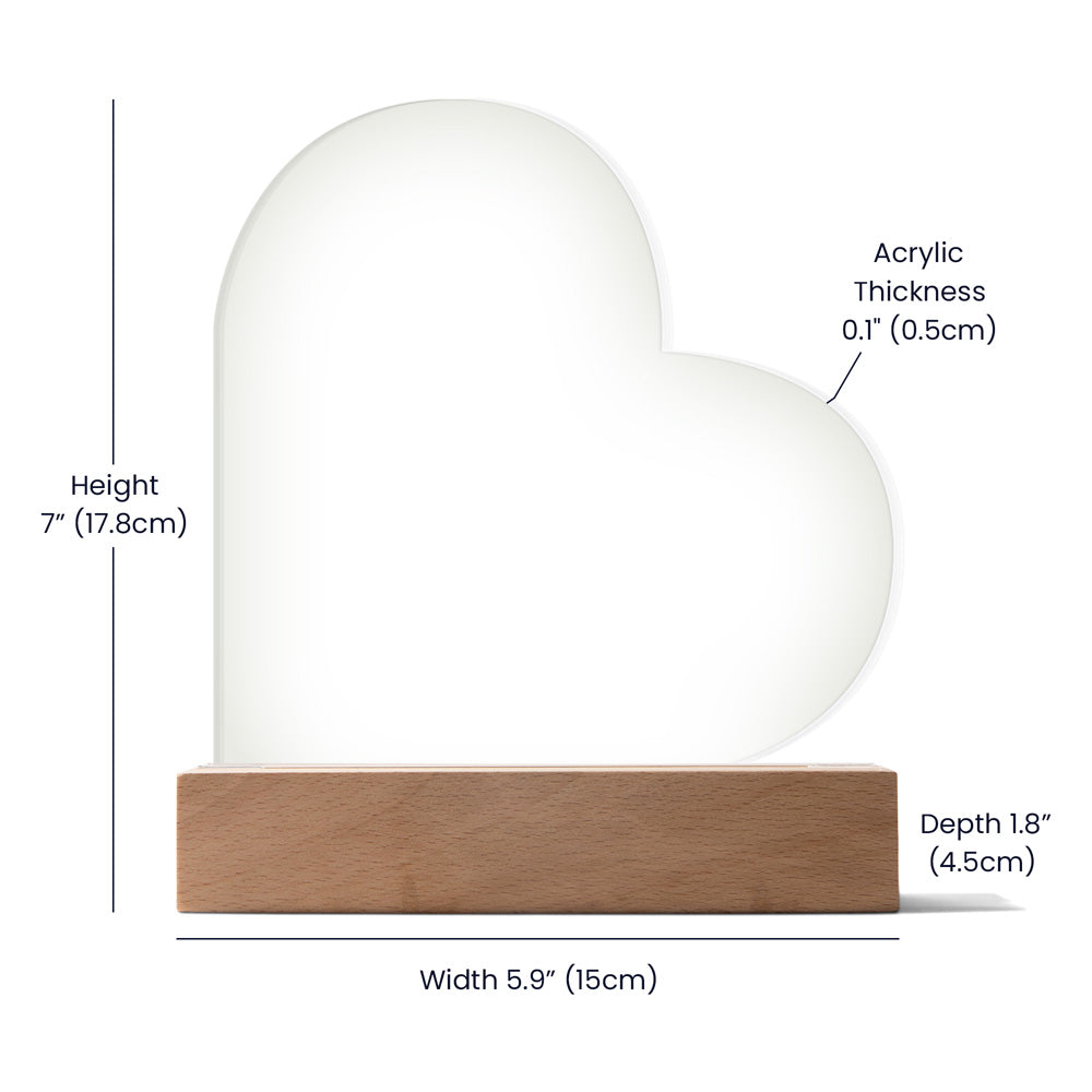 To My Mom | Acrylic Heart Plaque