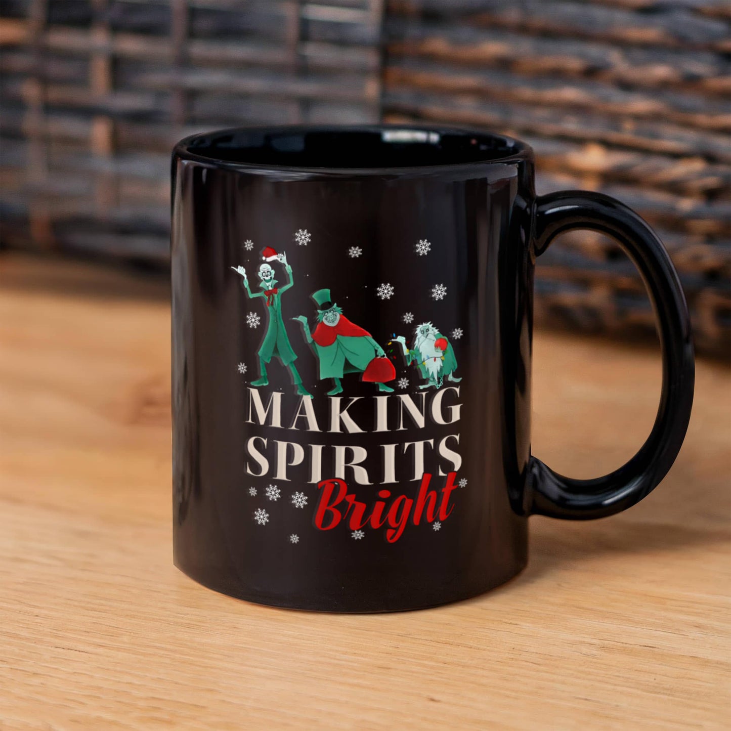 Making Spirits Bright | Black Ceramic Mug