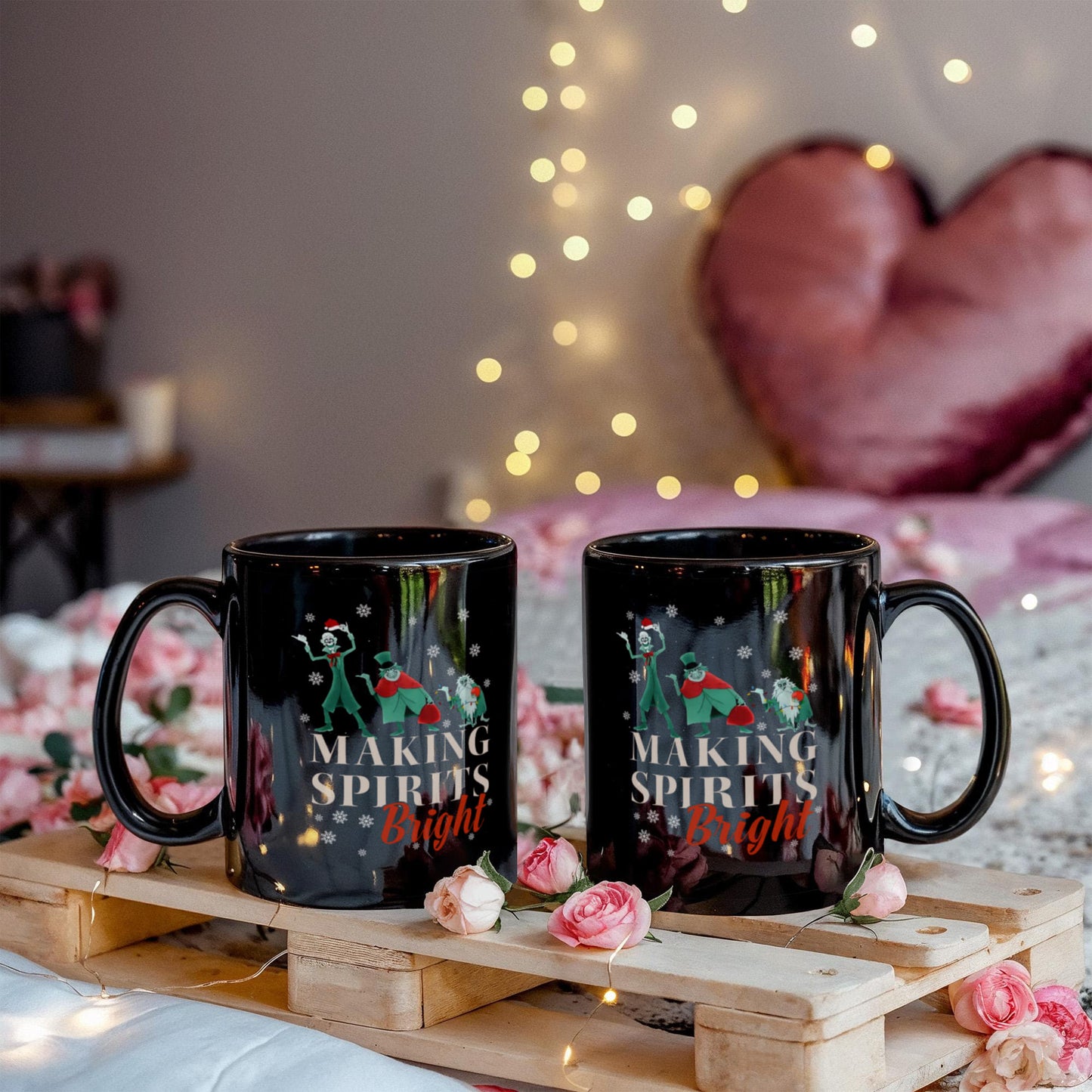 Making Spirits Bright | Black Ceramic Mug
